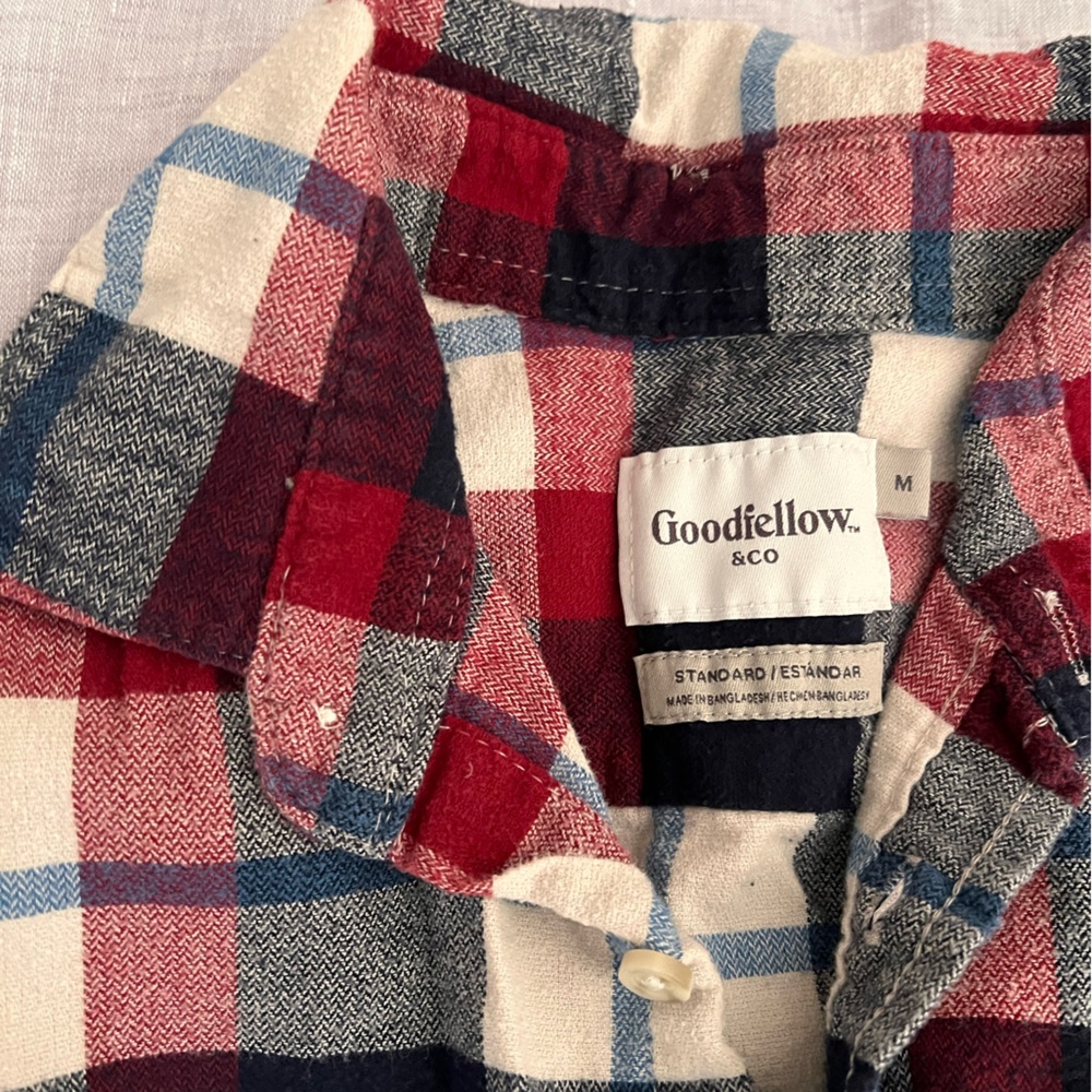 Goodfellow & Co. Plaid Button Down Shirt Size M
